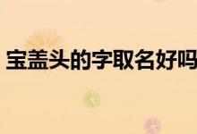 宝盖头的字取名好吗（宝盖头的字取名女孩）