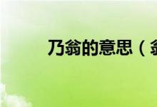 乃翁的意思（翁婿对应的是什么）