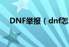 DNF举报（dnf怎么举报-dnf如何举报）