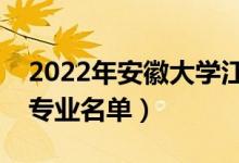 2022年安徽大学江淮学院有哪些专业（开设专业名单）
