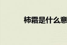 柿霜是什么意思（柿霜是什么）