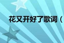 花又开好了歌词（花又开好了歌词全文）