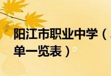 阳江市职业中学(2022阳江中等职业学校名单一览表)
