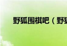 野狐围棋吧（野狐围棋网是什么东东）