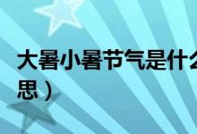大暑小暑节气是什么意思（大暑小暑是什么意思）