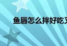 鱼唇怎么拌好吃又简单（鱼唇怎么发）