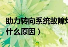 助力转向系统故障灯（转向助力故障灯亮了是什么原因）