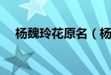 杨魏玲花原名（杨魏玲花的真名叫什么）