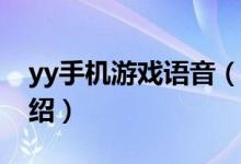 yy手机游戏语音（各种YY语音游戏及规则介绍）