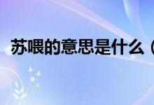 苏喂的意思是什么（流行语 苏喂什么意思）