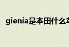 gienia是本田什么车（gienia本田叫什么）