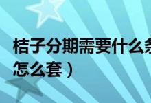 桔子分期需要什么条件（桔子分期里面的额度怎么套）