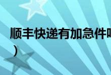 顺丰快递有加急件吗（顺丰快递有加急特快吗）