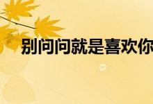 别问问就是喜欢你（别问问就是什么梗）