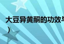 大豆异黄酮的功效与作用（大豆异黄酮是什么）