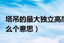 塔吊的最大独立高度（塔吊最大独立高度是什么个意思）