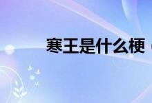 寒王是什么梗（寒王是什么意思）