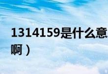1314159是什么意思啊（1314159 什么意思啊）