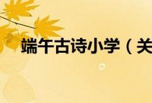 端午古诗小学（关于端午节的古诗小学）