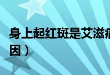 身上起红斑是艾滋病吗（身上起红斑是什么原因）