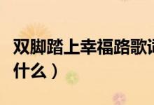 双脚踏上幸福路歌词（双脚踏上幸福路歌词是什么）