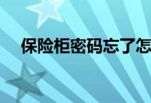 保险柜密码忘了怎么办（利用应急钥匙）