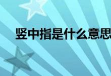 竖中指是什么意思（竖中指是什么意思）