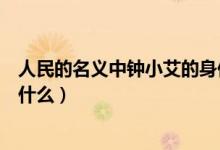 人民的名义中钟小艾的身份（人民的名义中钟小艾的身份是什么）