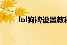 lol狗牌设置教程（lol狗牌是什么）