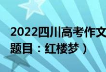 2022四川高考作文题目（2022四川高考作文题目：红楼梦）