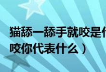 猫舔一舔手就咬是什么目的（猫舔你的手然后咬你代表什么）