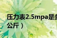 压力表2.5mpa是多少公斤（2.5mpa是多少公斤）