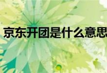 京东开团是什么意思（京东开团是什么意思）