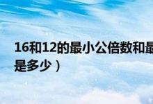 16和12的最小公倍数和最大公因数（16和12的最小公倍数是多少）