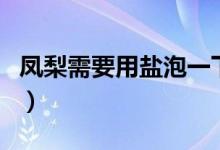 凤梨需要用盐泡一下吗（凤梨需要用盐水泡吗）
