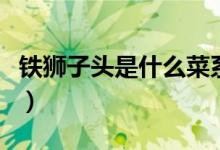 铁狮子头是什么菜系（铁狮子头是哪里的名菜）