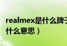 realmex是什么牌子手机多少钱（realmex是什么意思）