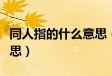 同人指的什么意思（同人是什么意思同人的意思）