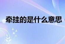 牵挂的是什么意思（网络牵挂是什么意思）