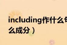 including作什么句子成分（including做什么成分）