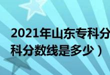 2021年山东专科分数线(预计2022年山东专科分数线是多少)
