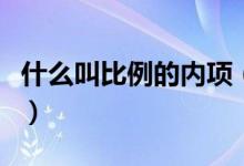 什么叫比例的内项（什么叫比例的内项和外项）