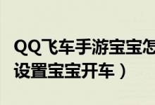 QQ飞车手游宝宝怎么开车（qq飞车手游哪里设置宝宝开车）
