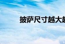 披萨尺寸越大越好吗（披萨尺寸）