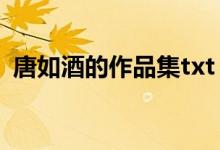 唐如酒的作品集txt（唐如酒的作品是什么）