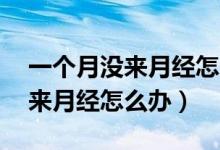一个月没来月经怎么办本人49岁（一个月没来月经怎么办）