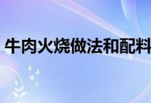 牛肉火烧做法和配料（牛肉火烧做法和配方）