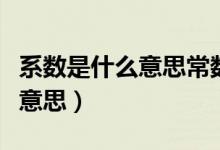 系数是什么意思常数是什么意思（系数是什么意思）