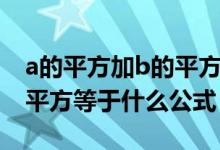 a的平方加b的平方等于什么（a的平方加b的平方等于什么公式）