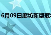 6月09日廊坊新型冠状病毒肺炎疫情最新消息